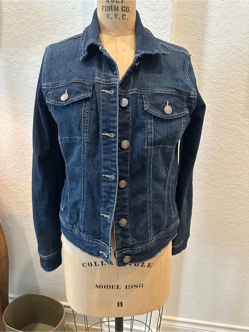 Baccini Dark Blue Denim Jean Jacket